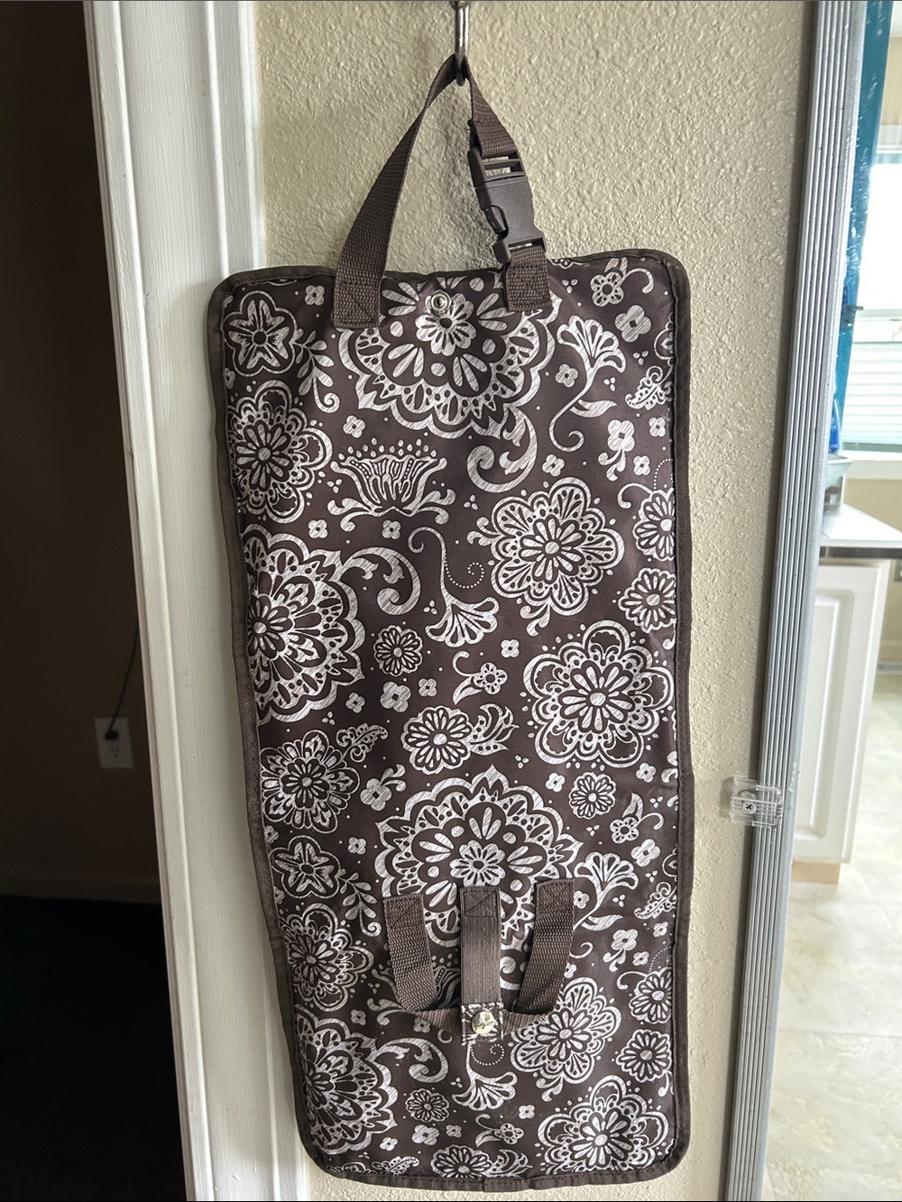 Men's Hanging Travel Organizer Bag in Brown - Picture 3 of 3